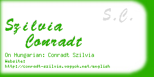szilvia conradt business card